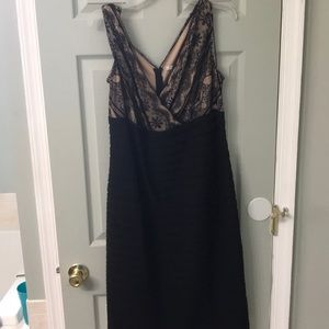 WORN ONCE beautiful half lace black dress